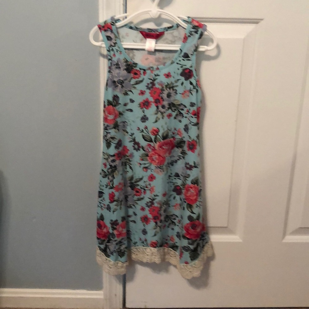 Lace hem dress